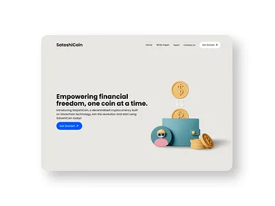 Cryptocurrency Coin Webpage Design coin crypto trending ui ui design webdesign