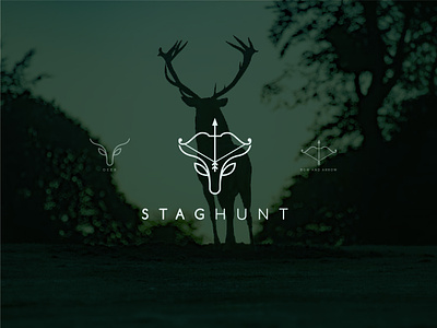 StagHunt aerrow archery branddesign brandidentity branding business card design deer design designfreke hunt hunting huntlogo illustration logo stag vector