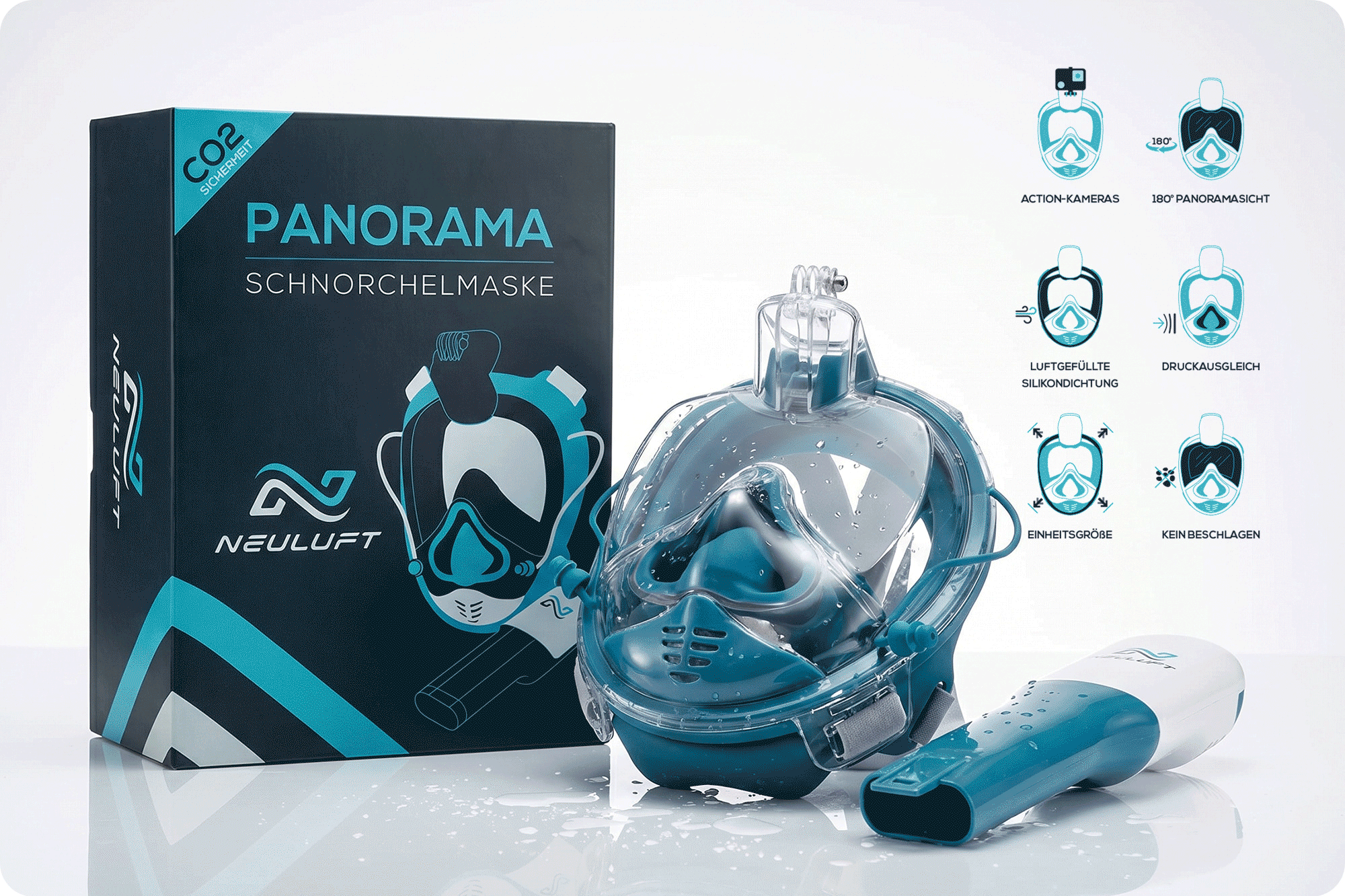 Example of Outdoor Product Packaging Design – Snorkel Mask Box & Collateral