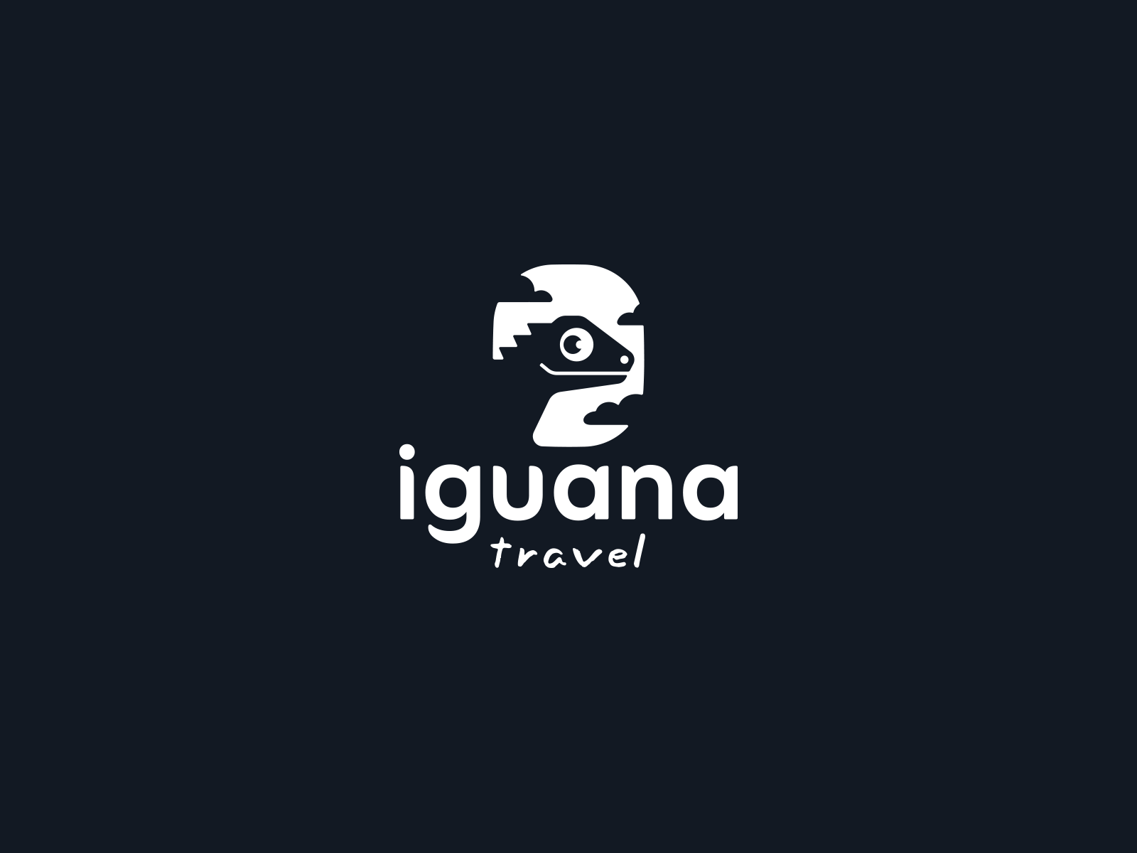 Logo for travel agency animal logo brand brand design brand designer branding branding design branding designer iguana iguana logo logo logo design logo designer logodesign logodesigner logotype negative space negative space logo startup logo travel logo
