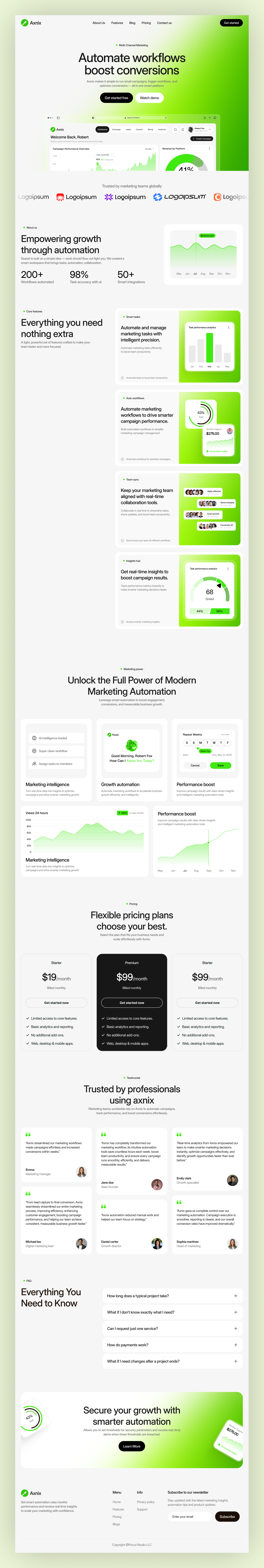Example of Saa S Landing Page Design