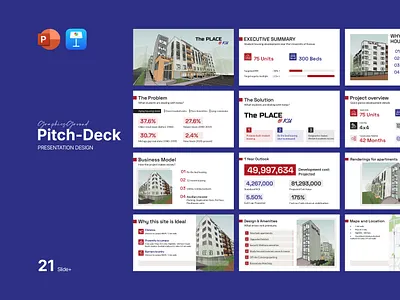 Investor Ready Deck for Student Housing | Realty branding business presentation clean design corporate design data visualization deck design financial slides fundraising deck investment presentation investor deck minimal presentation modern layout pitch deck presentation design real estate real estate pitch startup pitch student housing ui presentation