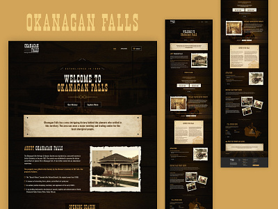 Okanagan Falls Heritage - UI/UX (Old Style Website) branding design logo mockup ui webdesign