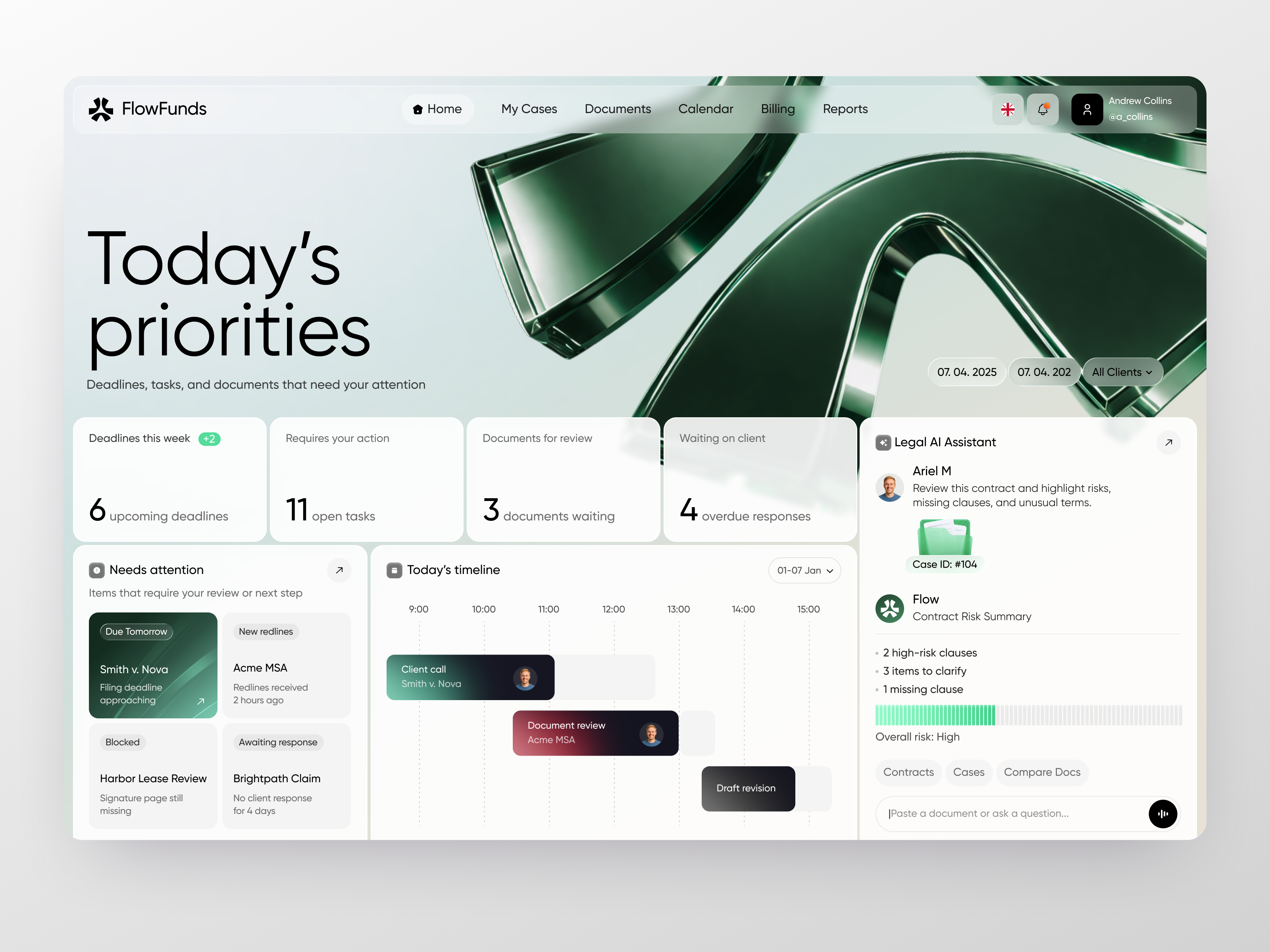 UI-UX for LegalTech/SaaS Platforms