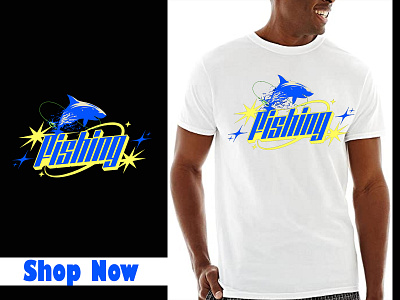 Fishing Art T-shirt branding clothing fish fishing fishing art gradeseos shop graphic design illustration logo pond sea t shirt typography water