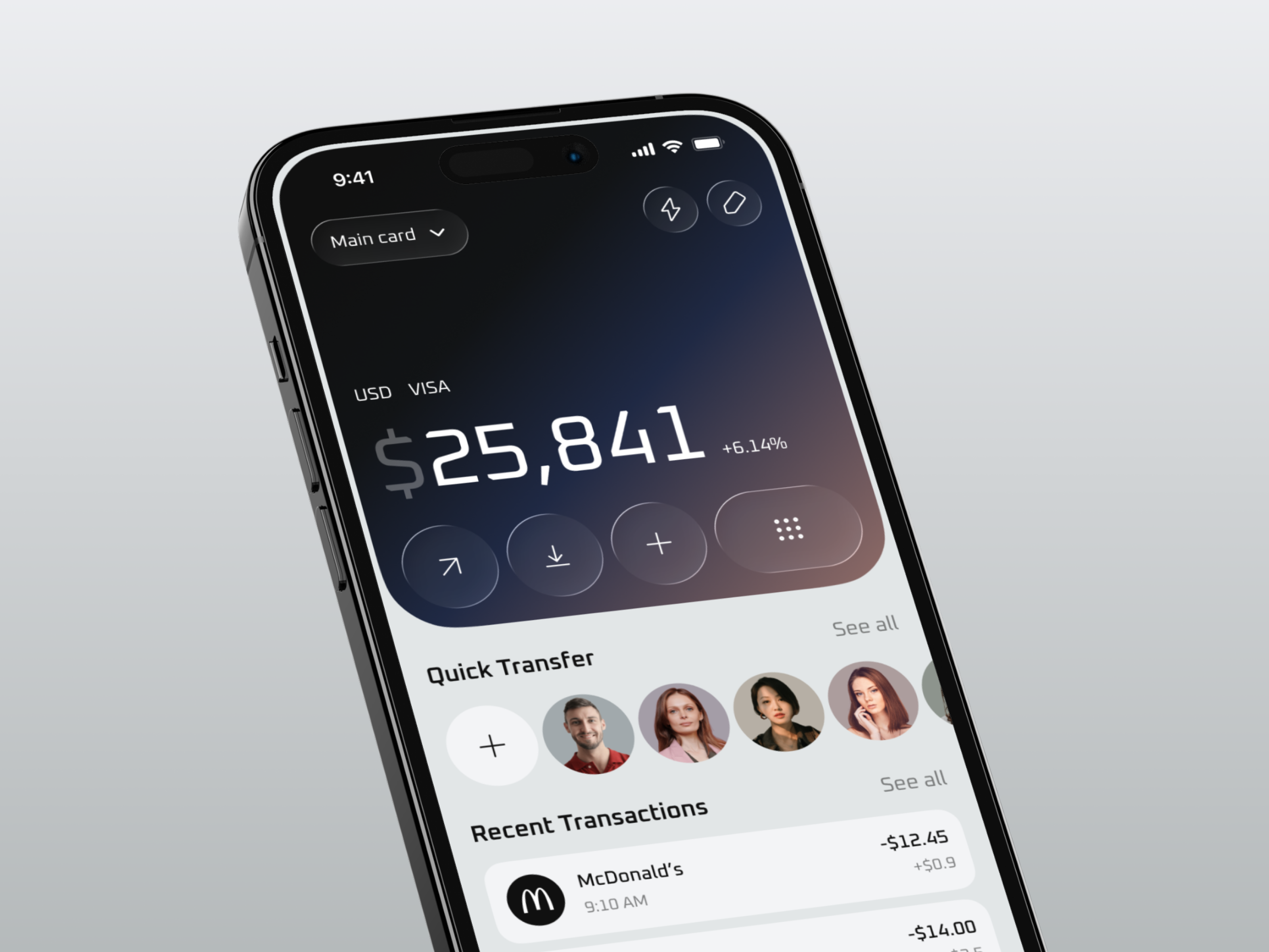 Fintech Wallet Startup Mobile App Design