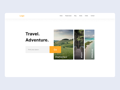 Travel website graphic design modern ui design ui ux ui web design