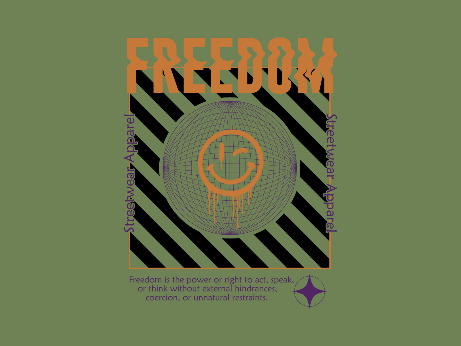 FREEDOM - Streetwear Apparel Design. apparel clothing design fashion illustration layout design merch design minimalist modern retro streetwear design tshirt design typography