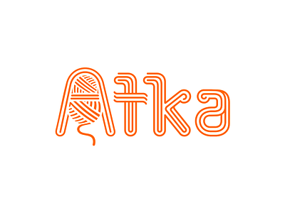 Atka🧶 atka belcdesign branding handmade logomark logotype outlines patrykbelc typography