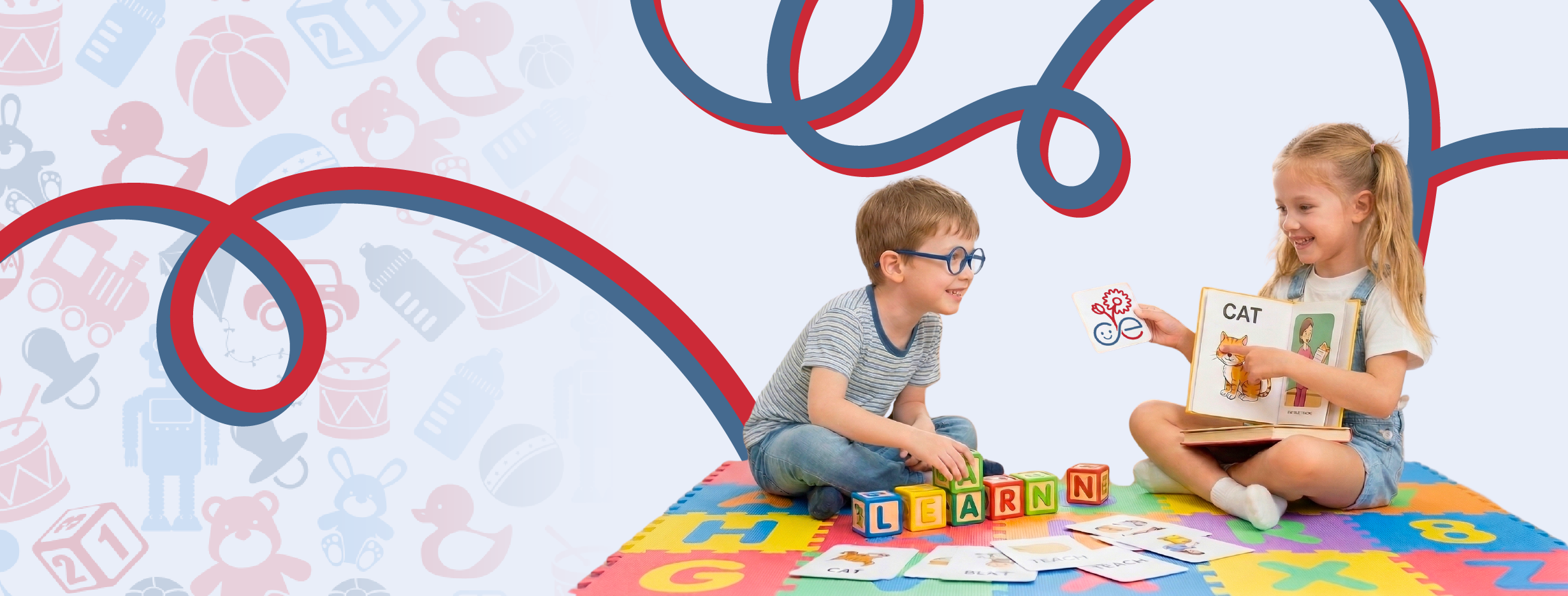 Learn by playing with Cresci English branding graphic design logo