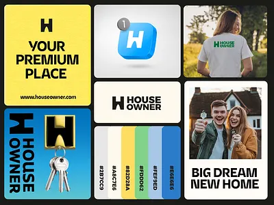 House Owner — Logo and Brand Identity Design appicon brand identity brandidentity branding design graphic design graphicdesign houseowne identity logo logodesign minimalistlogo monogram realestate vector visualdesign