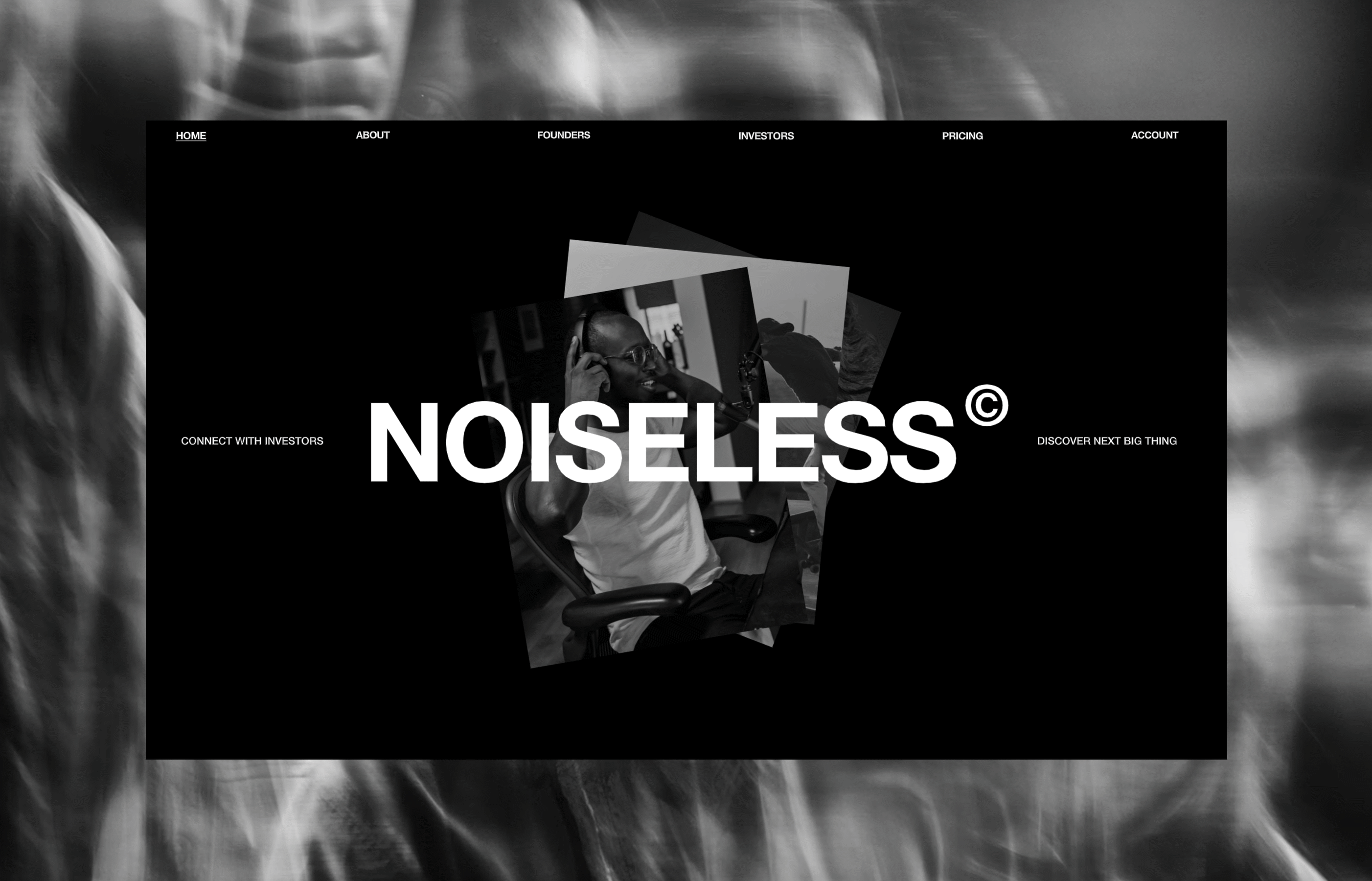 Example of NOISELESS© Website Homepage