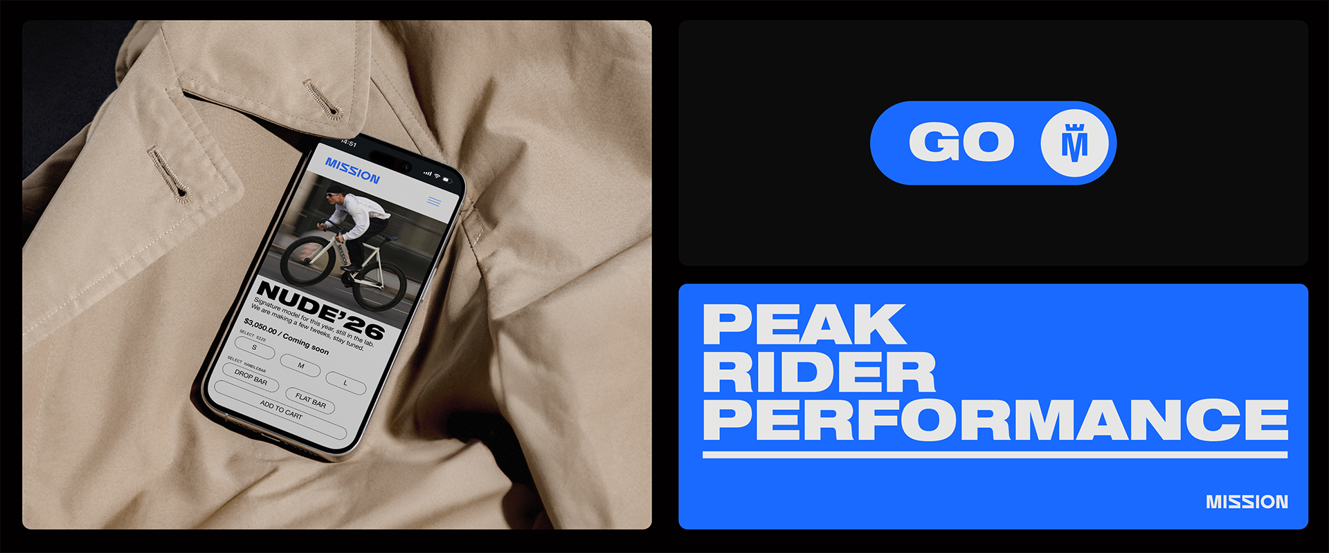 Mission Brand Identity — Sports / Performance Web UI & Branding app bikes brand branding design graphic design identity logo logotype sports typography ui vector website