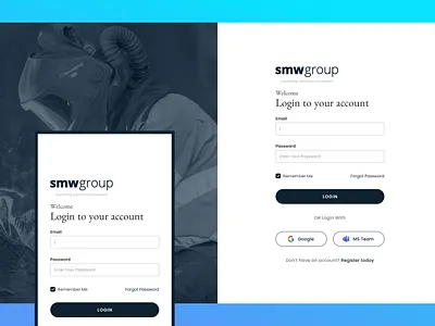 Web + Mobile Login ui ux design