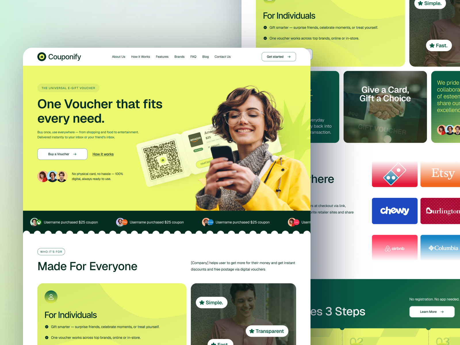 Vibevouch — Universal E-Gift Voucher Platform conversion focused website coupon digital product ecommerce figma gift cards landing page local business marketplace product design startup ui ux voucher voucher selling web design web ui website wordpress wordpress development