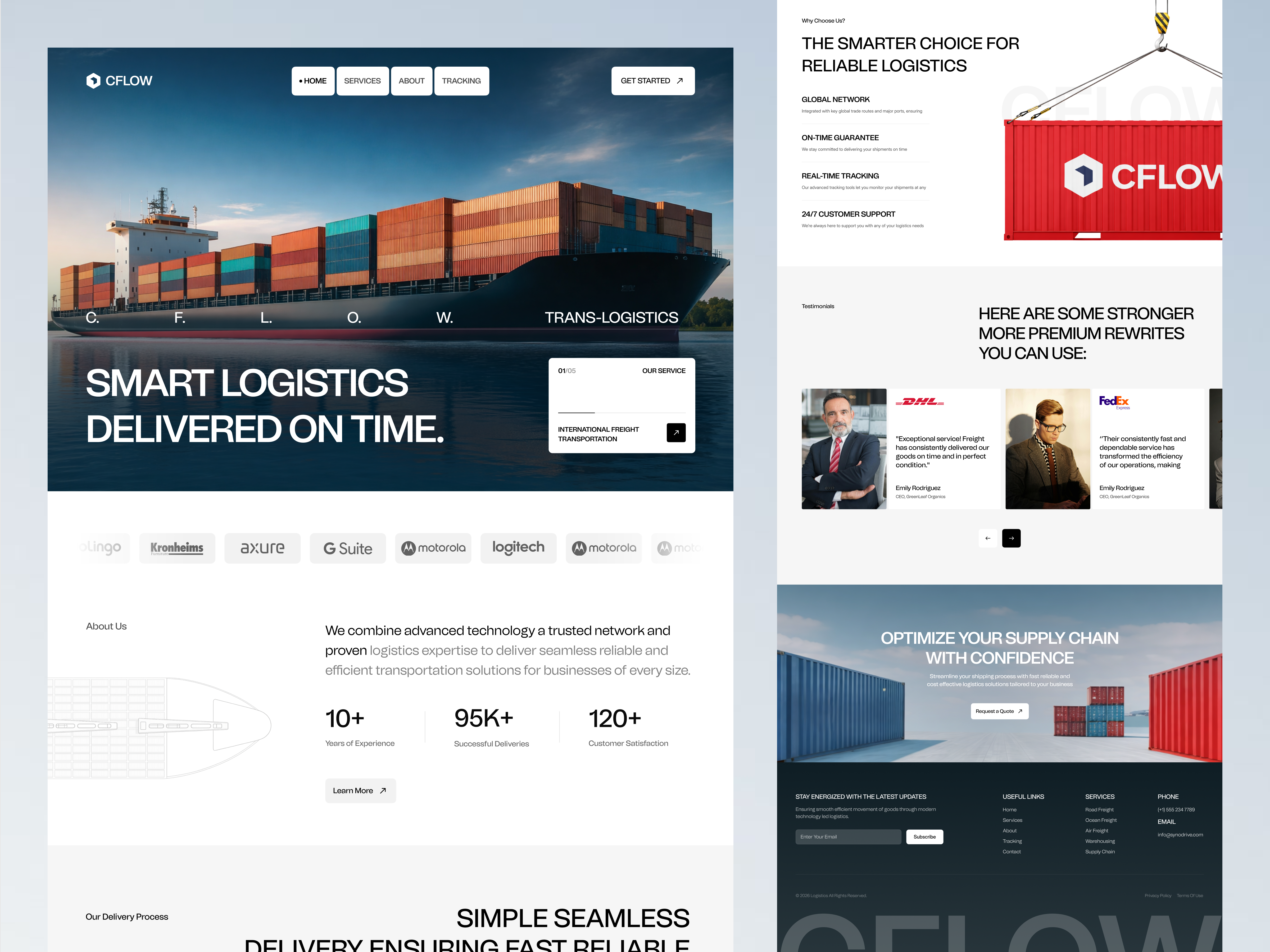 Example of Logistics & Supply Chain Website UI/UX