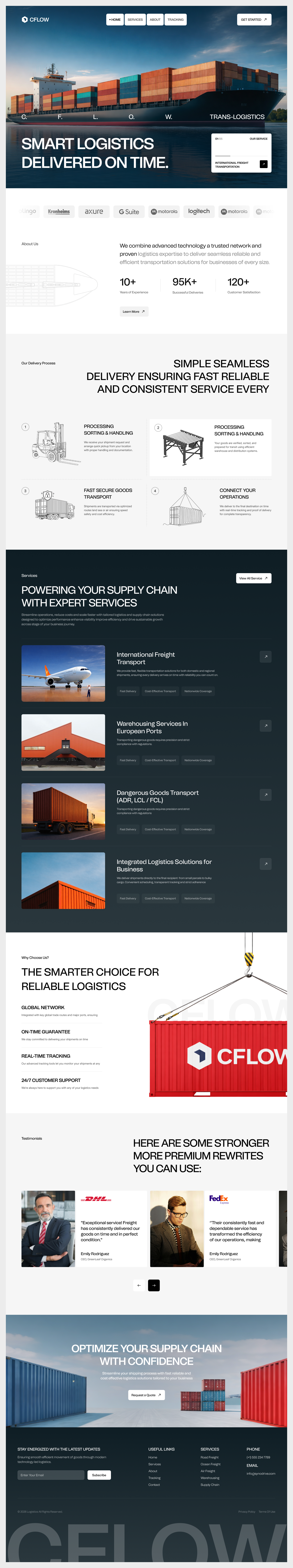 Example of Logistics & Supply Chain Website UI/UX
