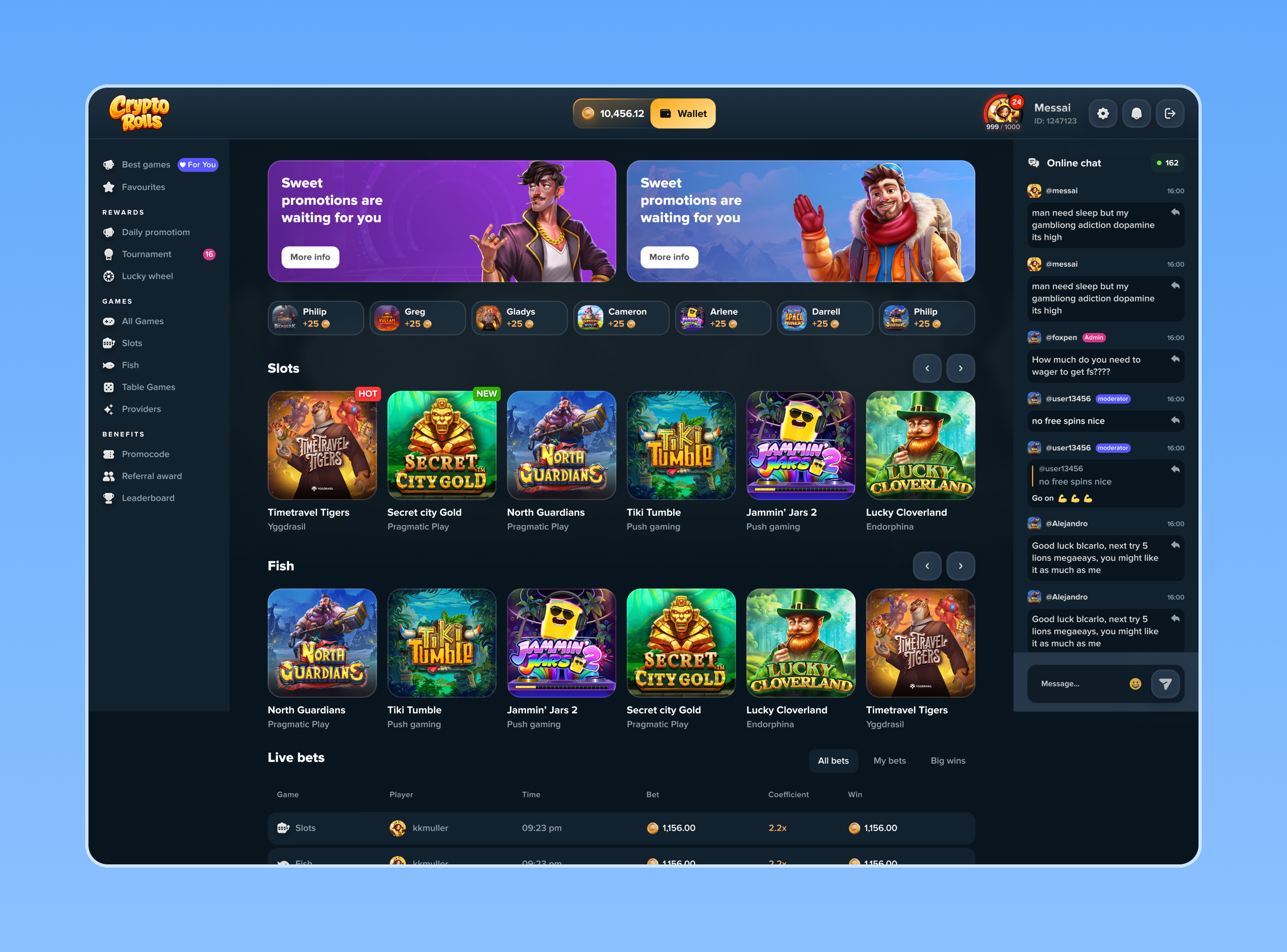 CryptoRolls Casino Design