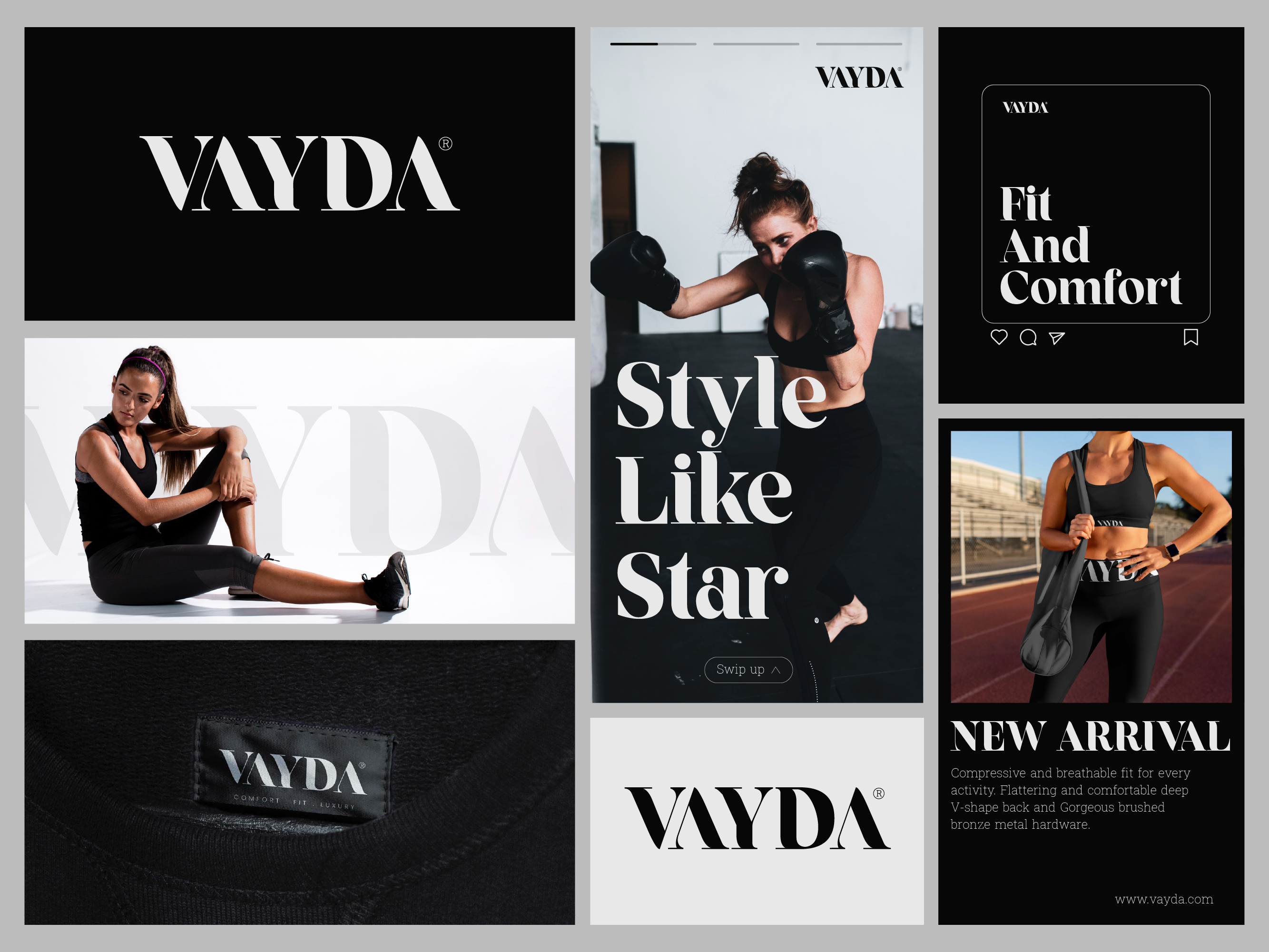 VAYDA - An Athlete Outfit Brand athlet athlete branding brand identity branding clothing clothing branding design outfit sport branding