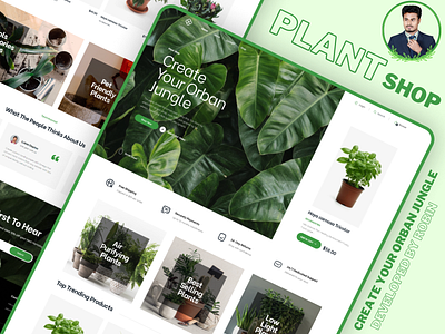 Plant Shop - Create Your Orban Jungle ecommerce elementor htmlcss javascript php plants shop web design website development woocommerce website wordpress