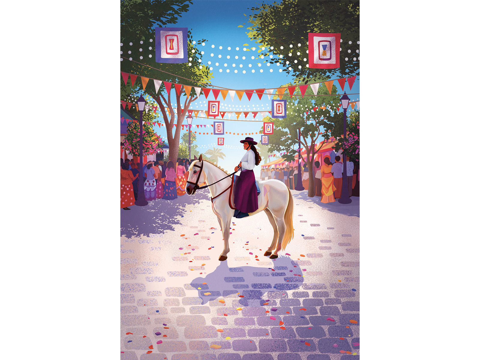 Six of Wands adobe celebrationtravel deck digtialpainting horse illustration muti photoshop tarot tarotillustration travrltarot wacomgallery