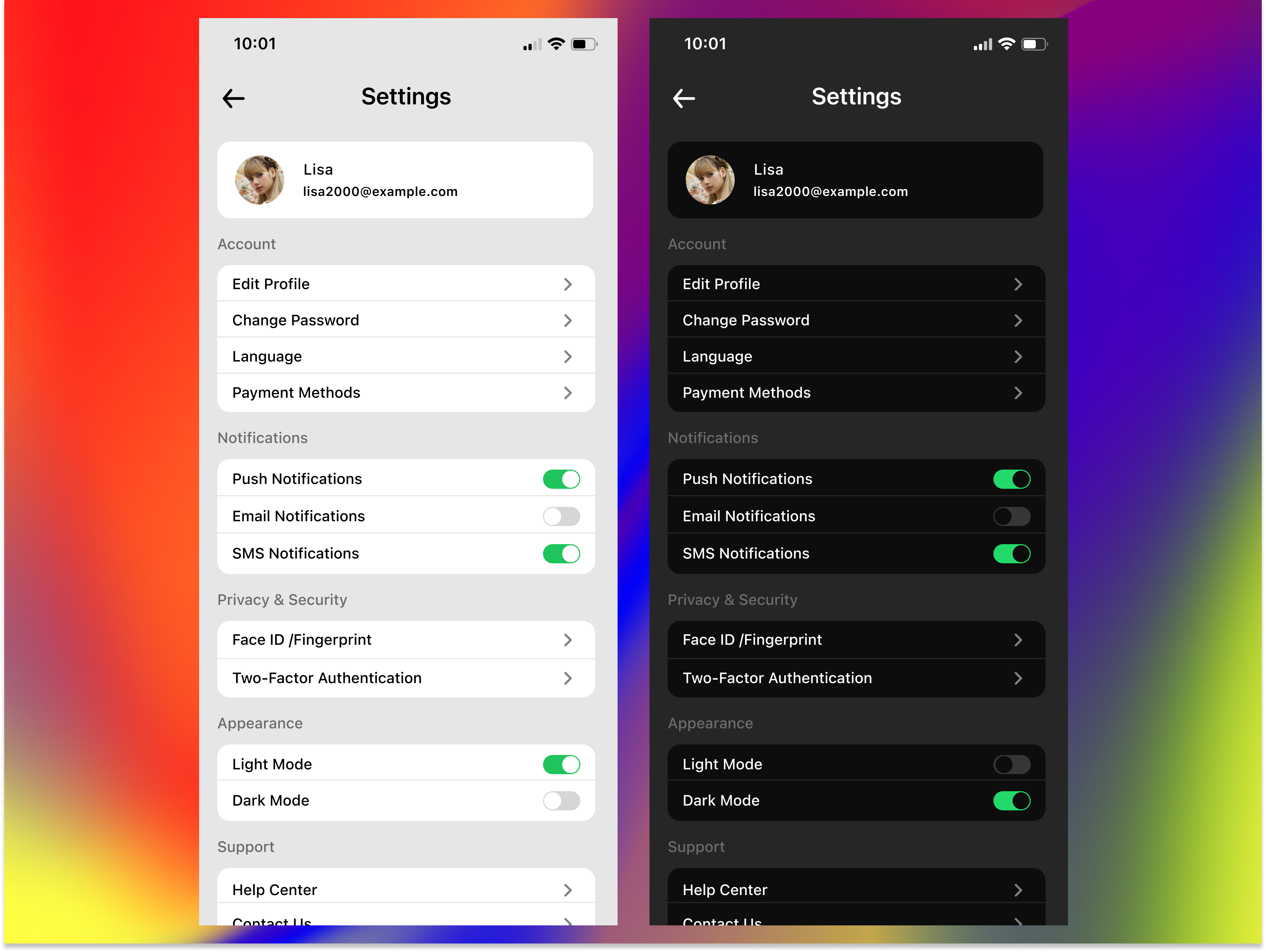 Daily UI Challenge #7 – Settings Page ⚙️📱 dailyui design graphic design ui ux