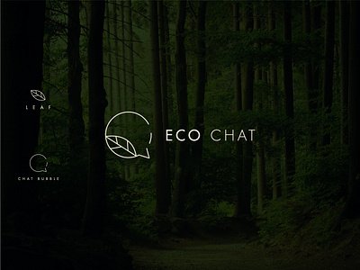 Eco Chat branddesign brandidentity branding business card design chat chatlogo design designfreke eco illustration leaf logo logotype marketing vector