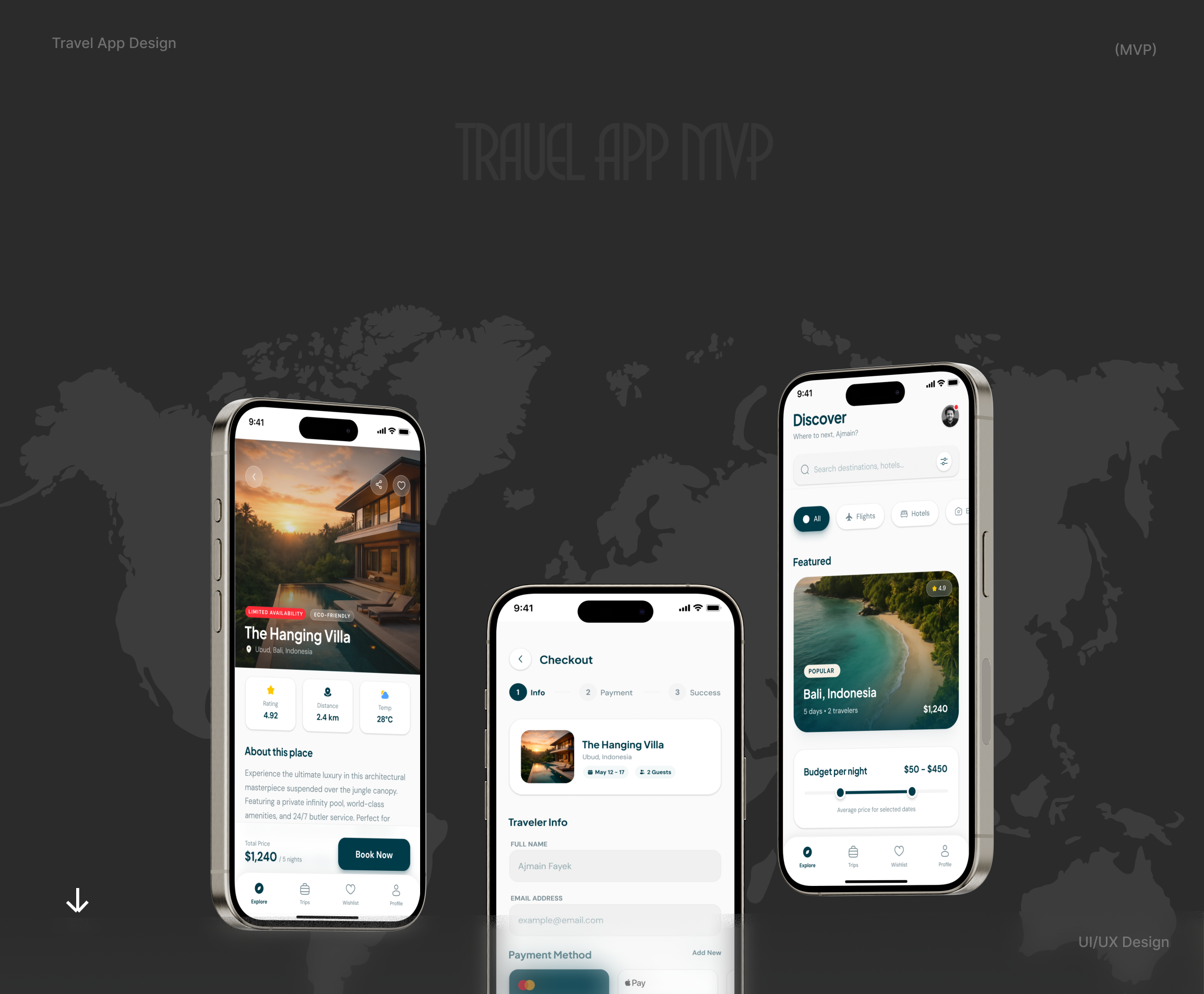 Trip Booking MVP Mobile Design bestuidesign bookingapp minimalui mobileappdesign productdesign productux startupdesign tourishguide tourismuiux travelappdesign travelappui travelmoblieapp travelplanningapp uidesign uiux uiuxdesign uxdesign webappdesign