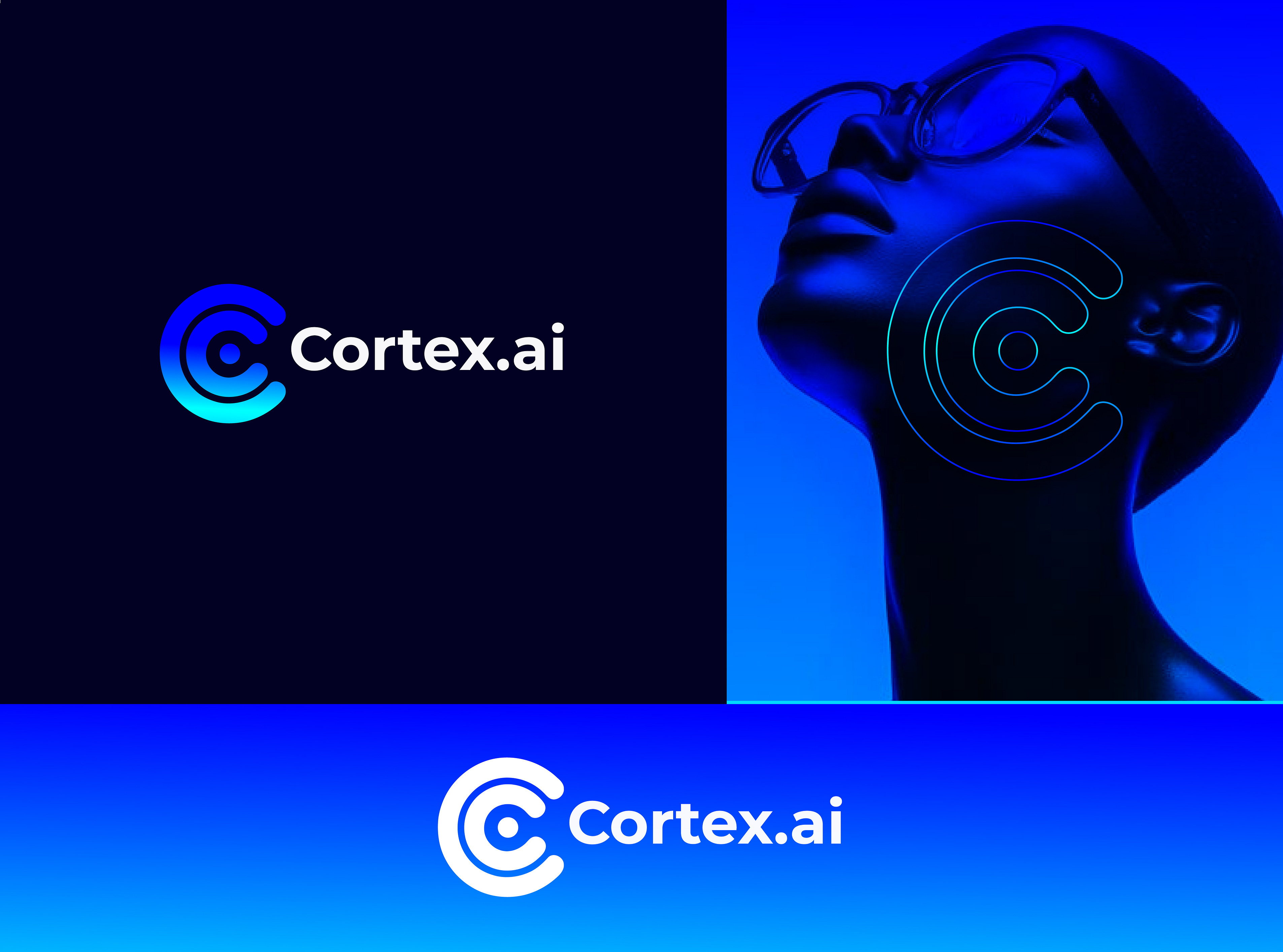 CORTEX AI Logo – Modern Abstract AI Tech Brand Identity Design.