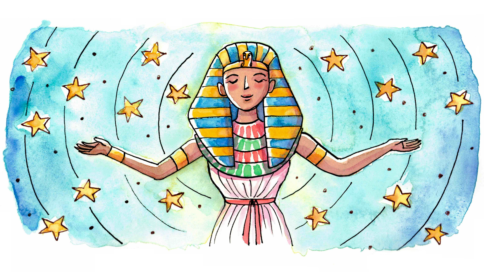 Hatshepsut ancient comic egypt female feminist gender herstory history identity king pharaoh watercolor