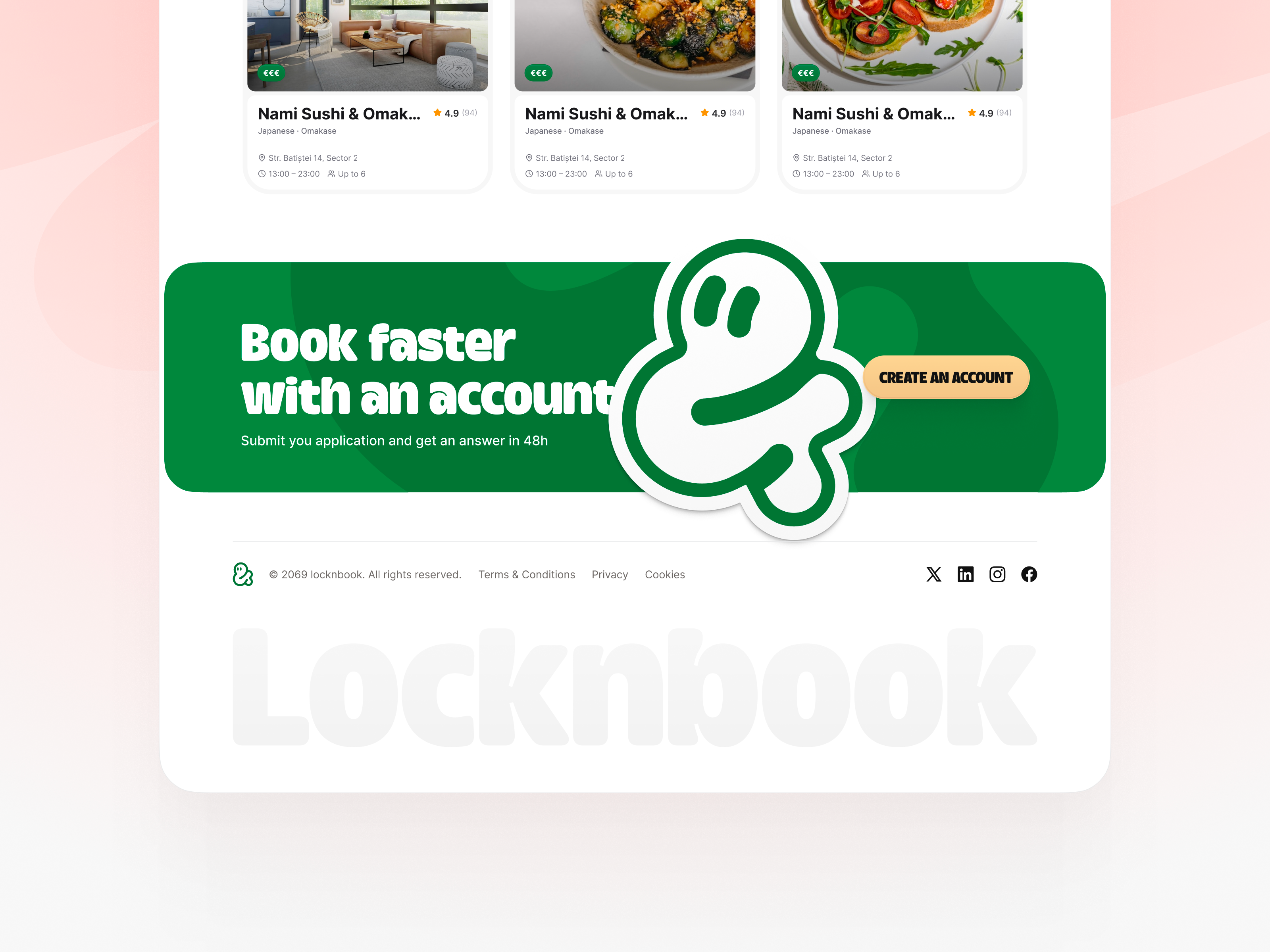 funky CTA & footer section