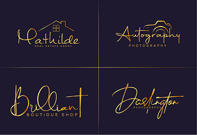 Signature Logo branding graphic design logo signature logo
