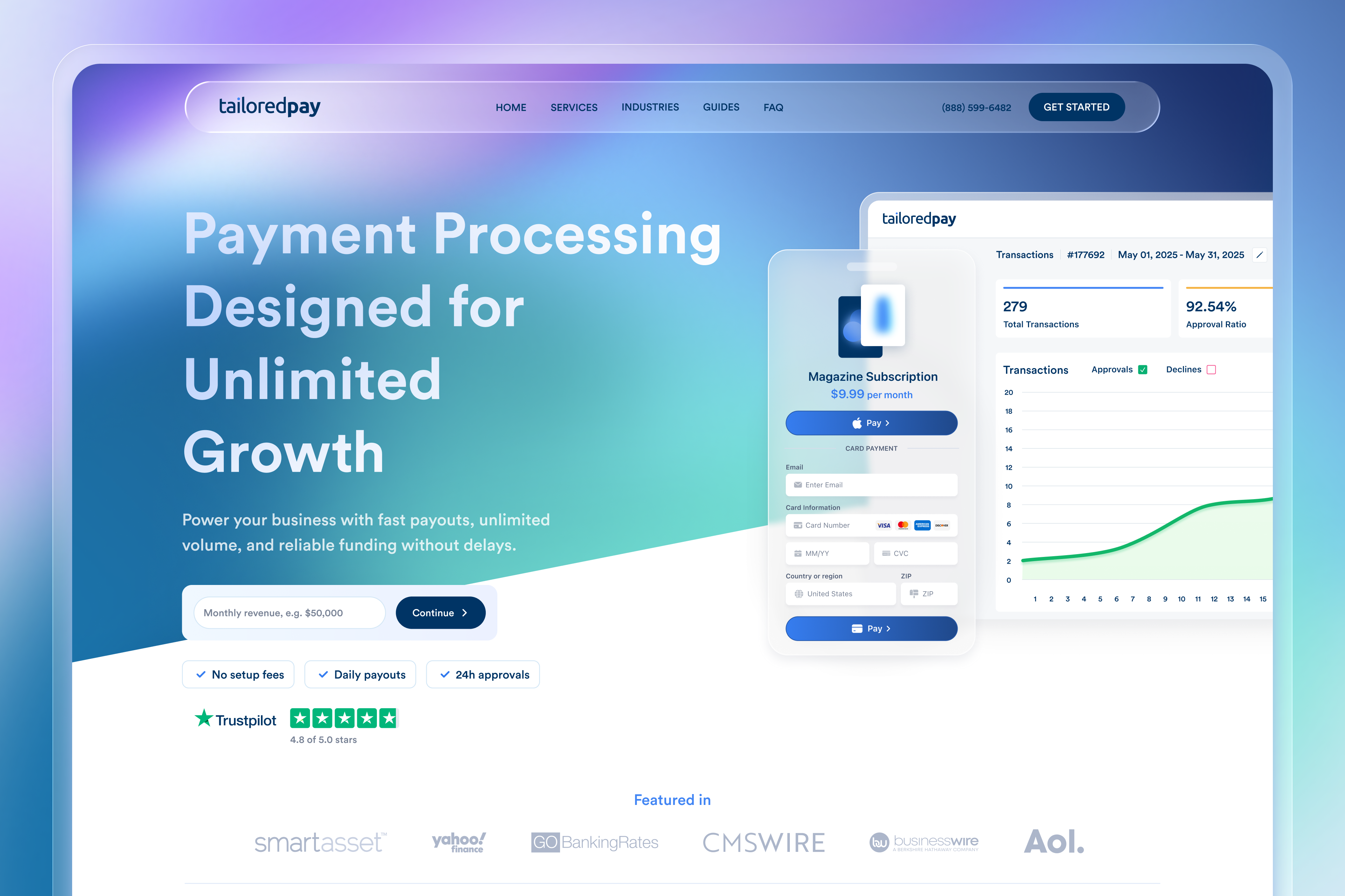 Fintech Landing Page design