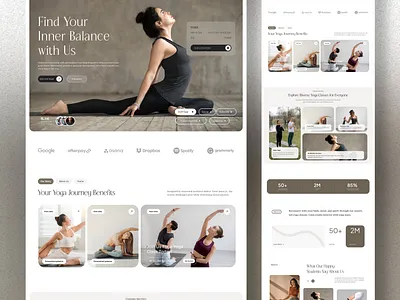 Yoga Website Experience :) branding calmui cleandesign creativeui digitalproduct interactiondesign landingpage lifestylebrand minimalui modernui softui uidesign userexperience userinterface uxdesign visualdesign webdesign websitedesign wellnessdesign yogawebsite