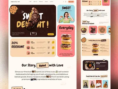 Playful Bakery Web Experience :) bakerywebsite branddesign cleandesign colorpalette creativeui digitalexperience foodwebsite landingpage minimalui productdesign smallbusiness typographydesign uidesign userexperience userinterface uxdesign visualdesign warmdesign webdesign websitedesign