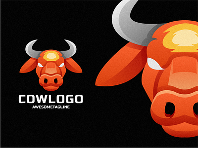 Cow Logo Design 3d branding colorful cow design graphic design illustration logo