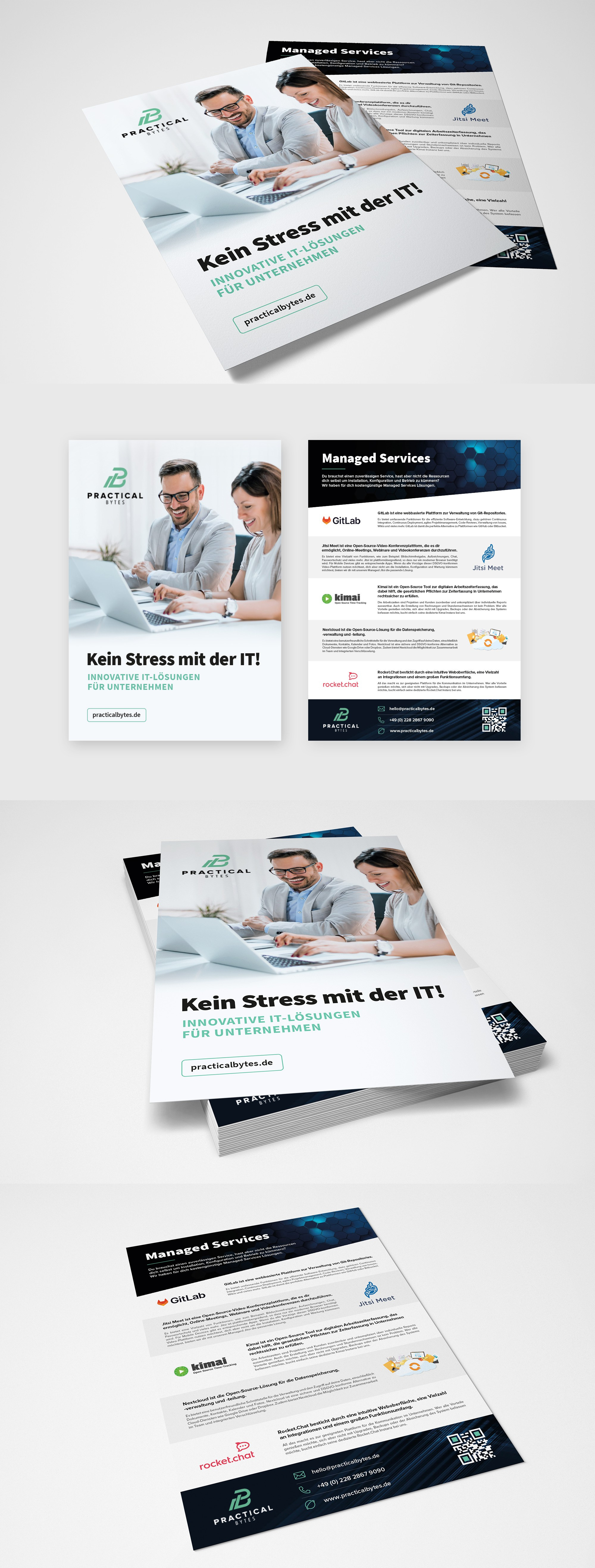 IT Managed Services Flyer Design for a Tech Company brandidentity corporatedesign flyerdesign itbranding printdesign