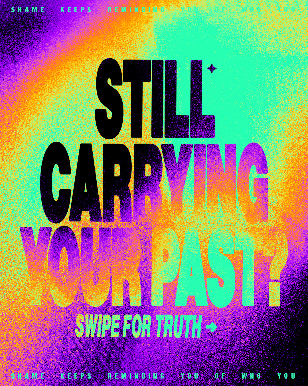 Still carrying your past? christian church editorial design god graphic design jesus poster sermon social media type design