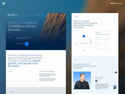 Tatra — Strategic Consulting Web Design clean consulting consulting website geometry grid layout landing page minimal strategic design typography ui ui design web web design
