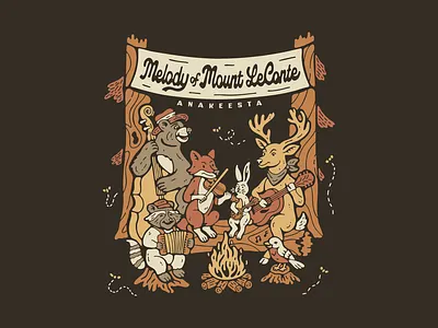 Anakeesta Jamboree anakeesta design graphic design hand drawn illustration merch design shirt design shirt illustration smoky mountains theme park