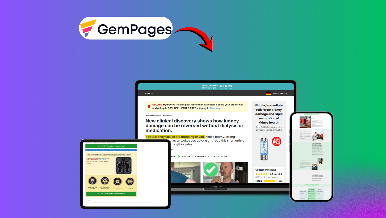 Example of Shopify One Product Landing Page