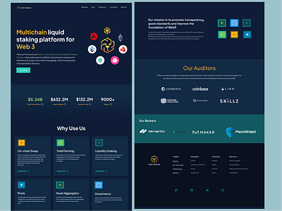 Tartarus Protocol Website blockchain crypto defi design ui ux website