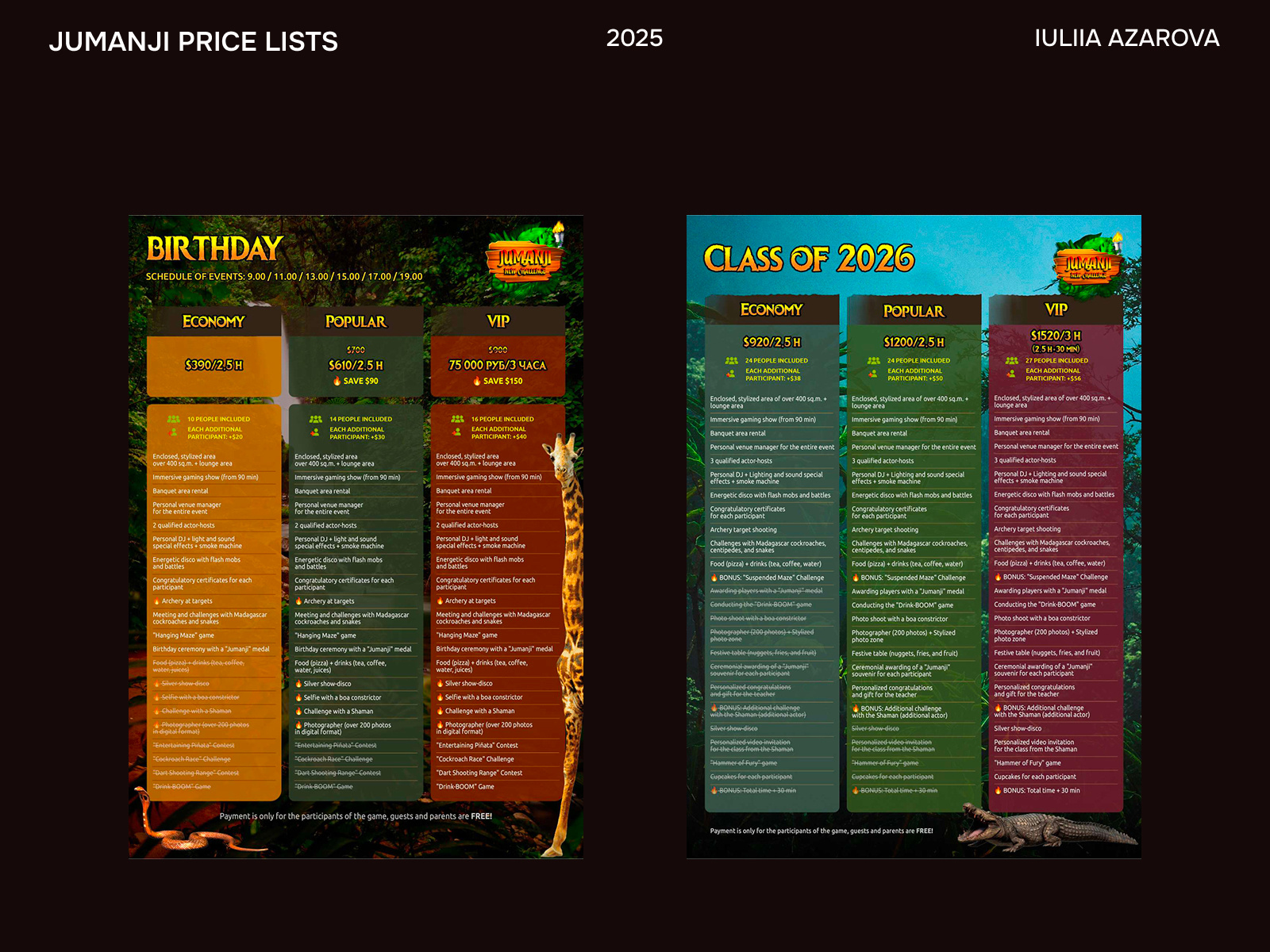 Jumanji price lists