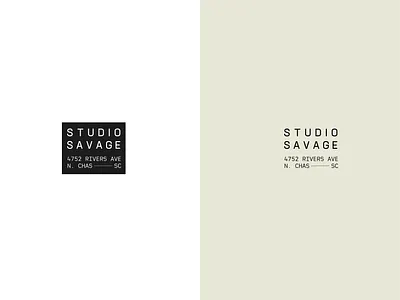 Studio Savage Lockup brand design brand identity branding charleston graphic design logo photography photography studio typography