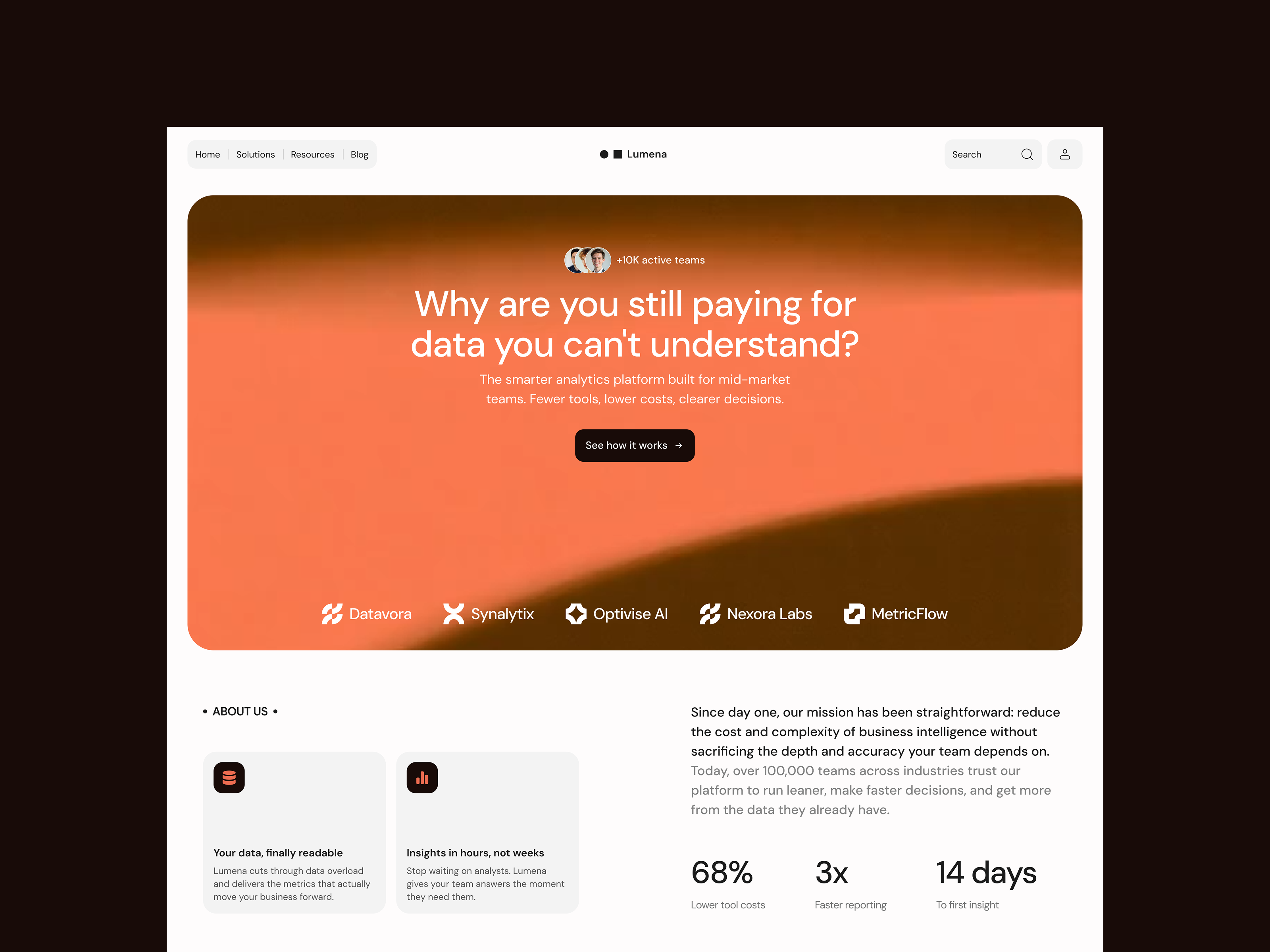 Analytics SaaS Web Design analytics b2b clean design designer figma gradient hero section landing landing page product design saas ui uiux uiuxdesign ux web web design website website design