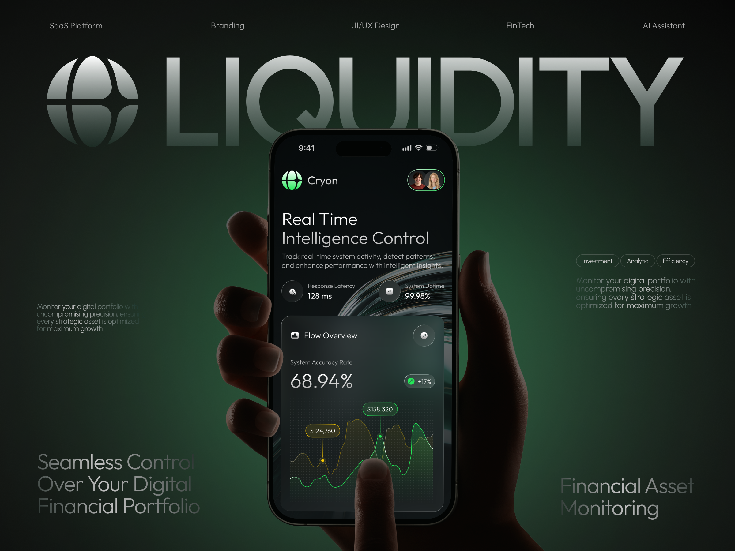 Cryon | Real-Time Liquidity & Financial Asset Monitoring app analytics dashboard b2b saas app finance app finance application finance ui design finance uiux finance ux design financial app financial application financial ui design financial uiux financial ux design fintech app fintech application fintech ui design fintech uiux fintech ux design