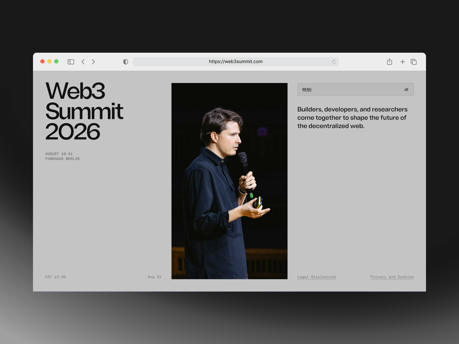Web3 Summit 2026 Web Design