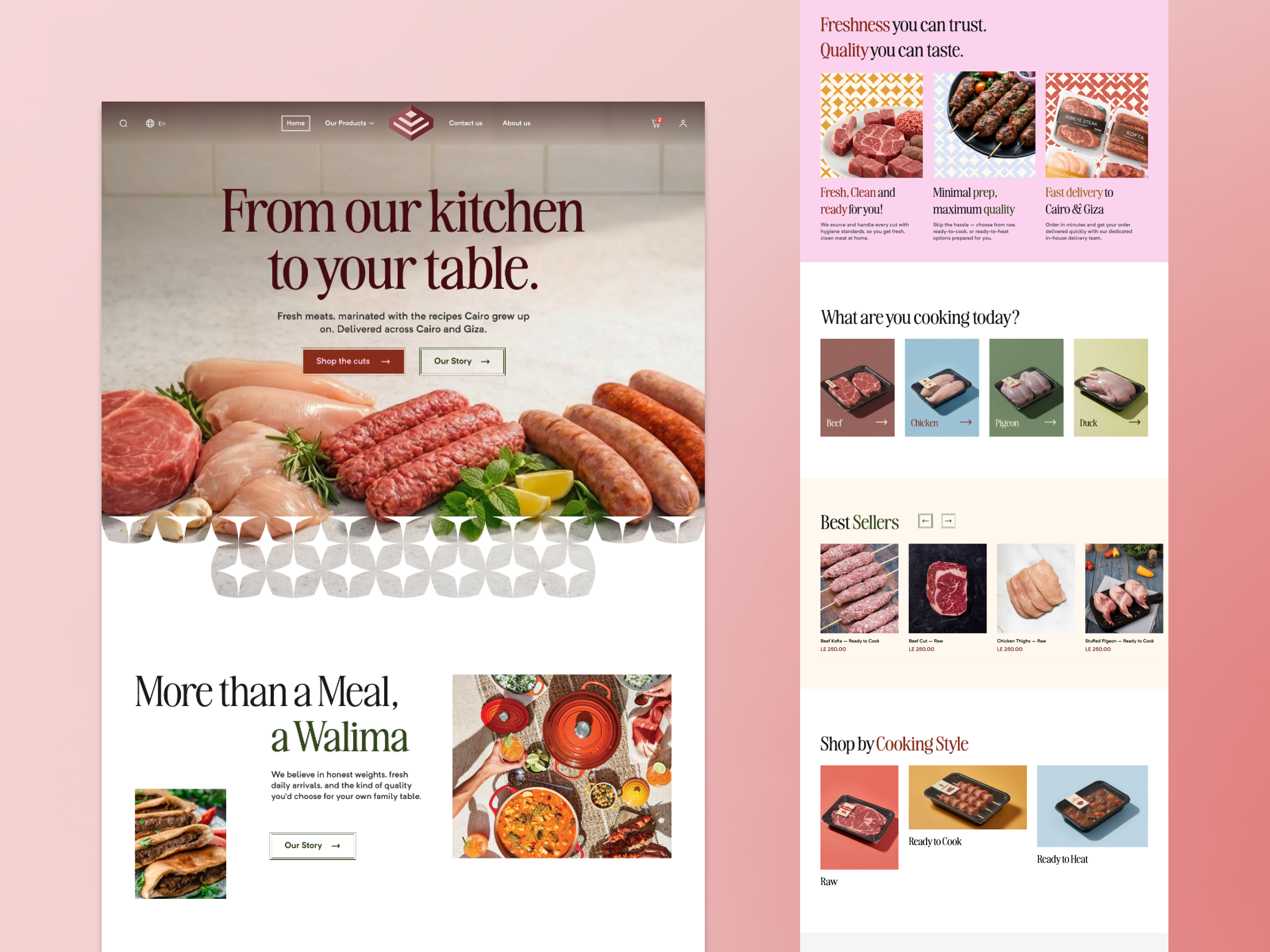 Meat e-commerce Landing Page