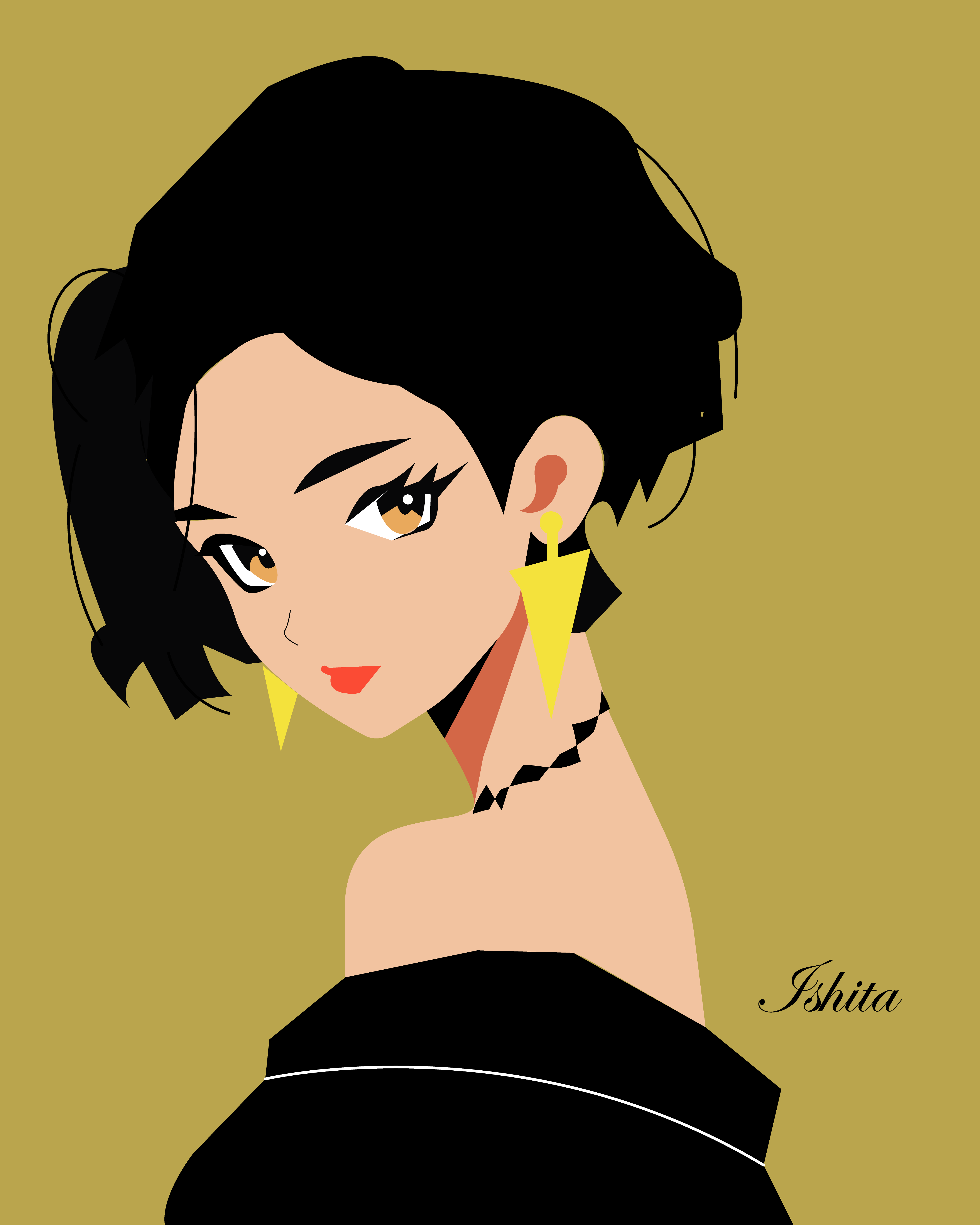 Short-haired girl design graphic design illustration vector