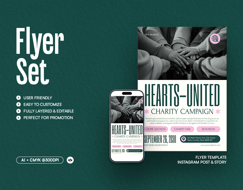 Charity Campaign Flyer campaign charity children design donation event flyer promotional solasome template